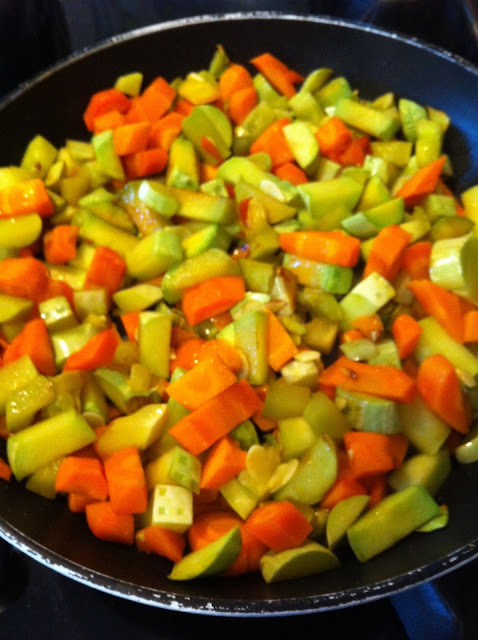 senza bimby, padellata di carote e zucchine trombetta