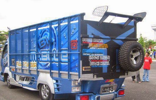 Modifikasi Bak Truk-biru belakang