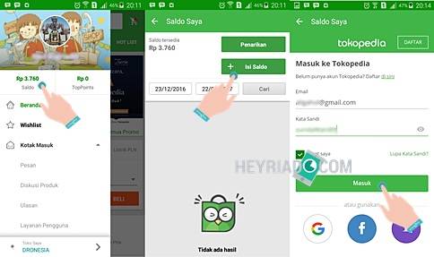 Cara mengisi tokopedia