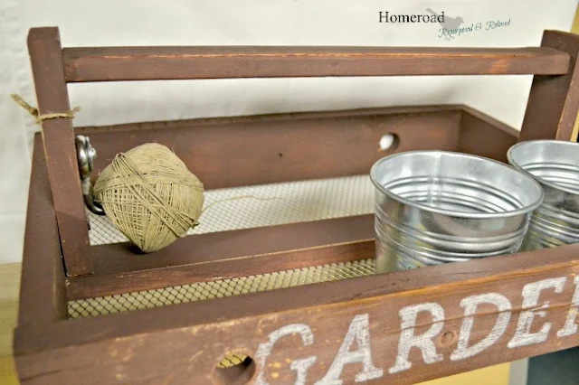 tote with stencil and ball of twine