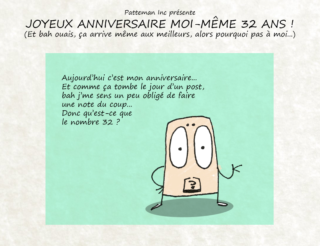 Patteman et Flakette joyeux anniversaire moimême 32 ans