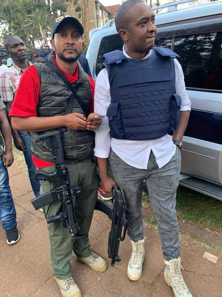 Shame! Steve Mbogo Shows Up At Riverside To Show Off Guns
