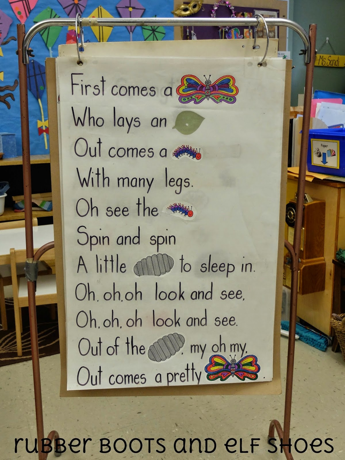 butterfly poem - free printable - rubber boots and elf shoes