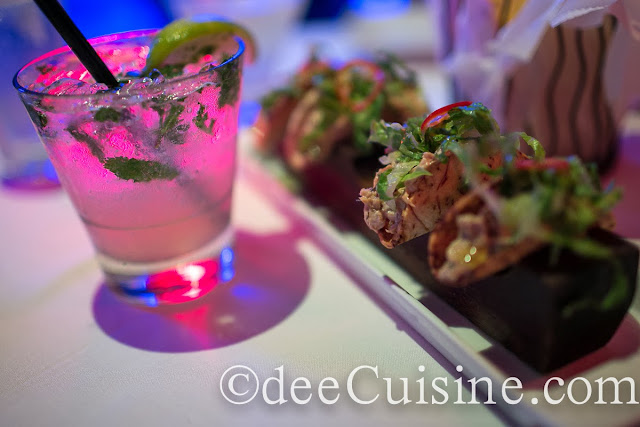 Mojito with tacos and Smoked Marlin Tacos