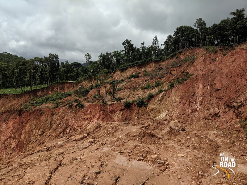 Massive Landslide on the way to Mallalli Falls from Bisle Ghat, Karnataka