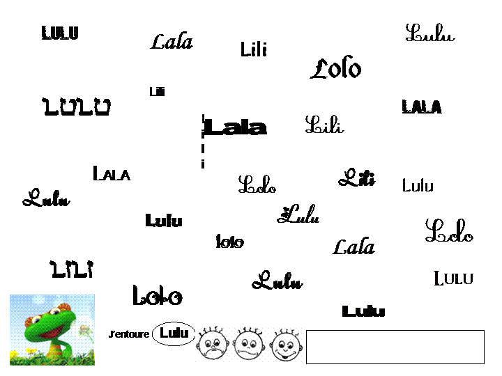 Maternelle: Reconnaître Lulu