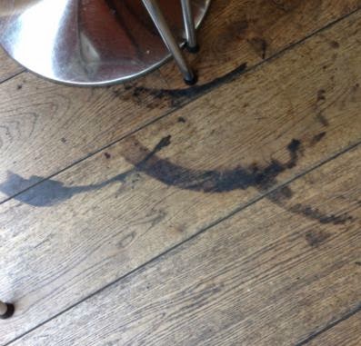 Black Marks On An Oiled Oak Floor Art, How To Clean Black Marks On Hardwood Floors