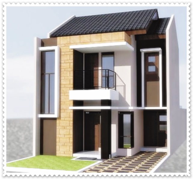 Contoh Desain Rumah  Minimalis  2  Lantai  type  45