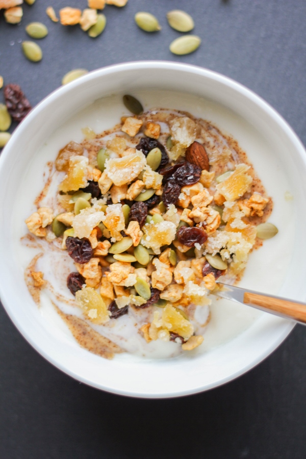 Almond Butter Harvest Mix Yogurt Bowl