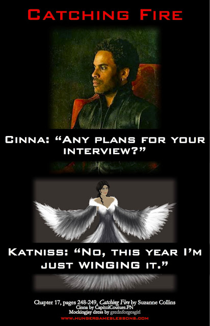 Catching Fire Interview Foreshadowing "Just Winging It" www.hungergameslessons.com