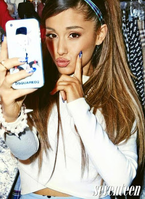 Ariana Grande selfie beauty pose seventeen magazine