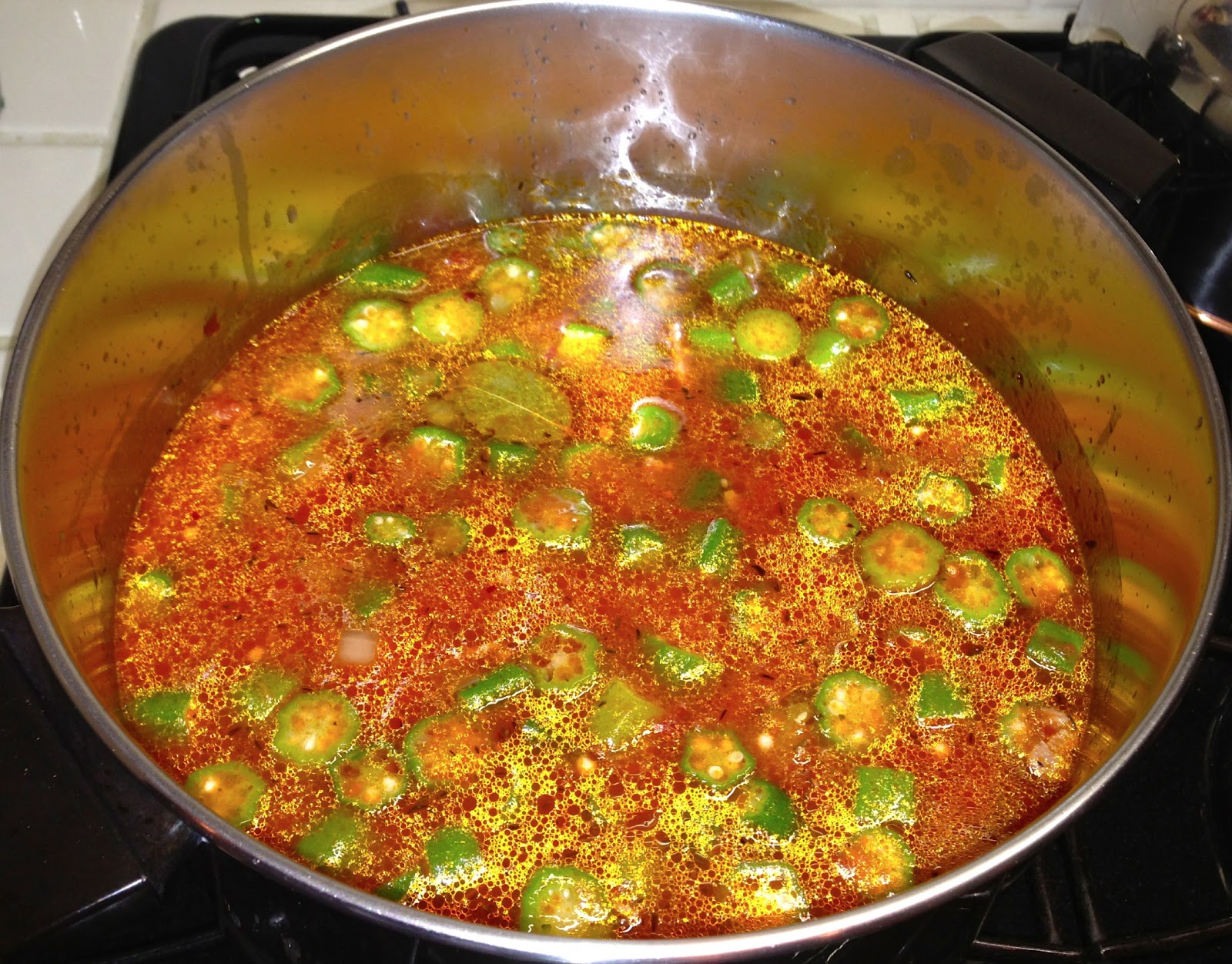 Savory Okra Soup & Roasted Turkey Panini