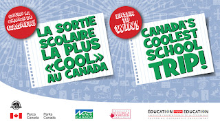 Image of Canada's Coolest School Trip logo with text "Enter to win Canada's Coolest School Trip"