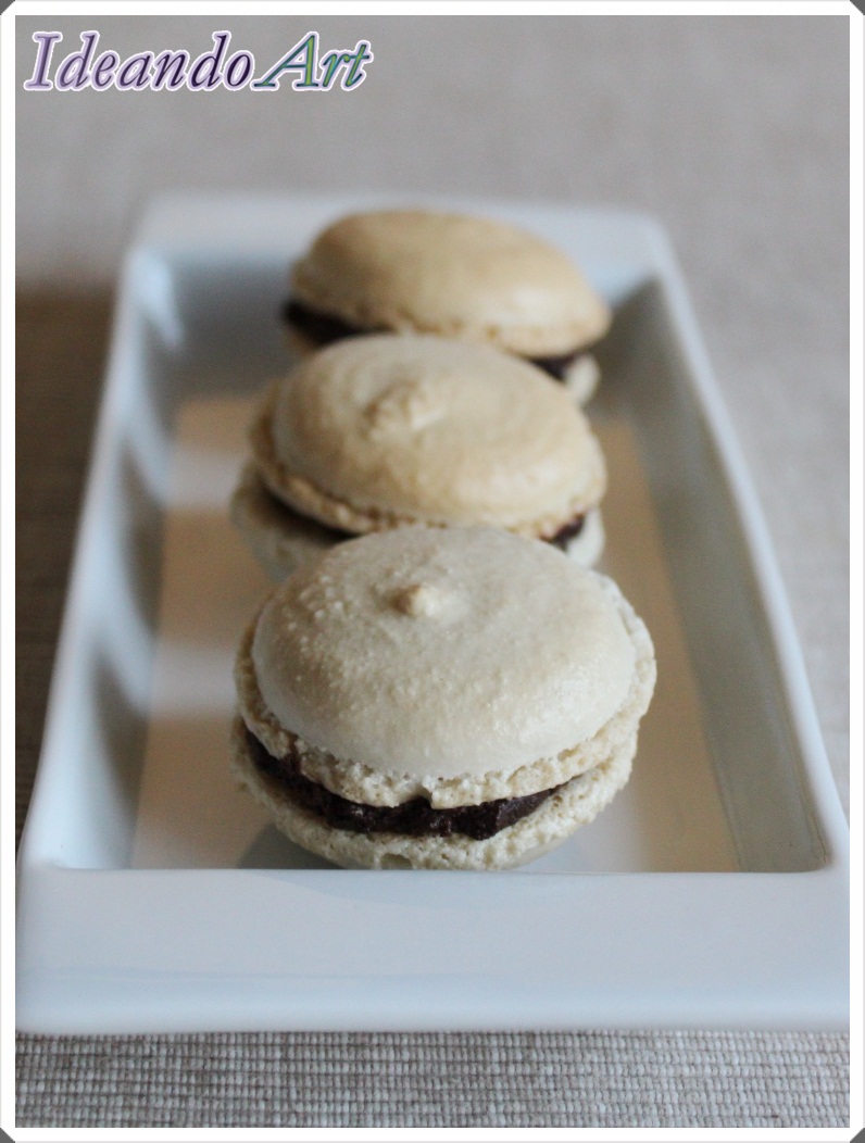 Macarons con chocolate