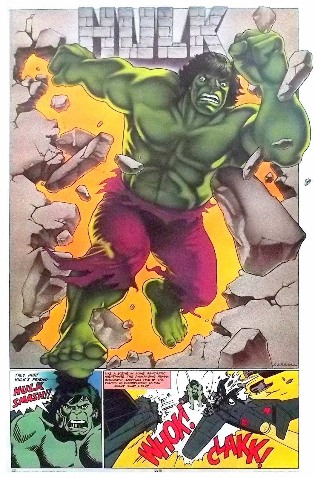 Marvel Comics of the 1980s 1977 Thought Factory Super Hero Posters