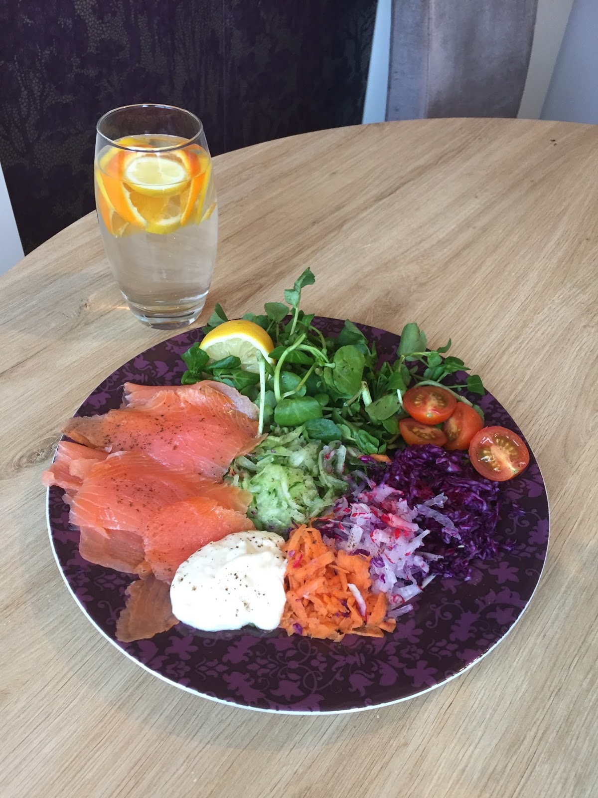 Bistro Becs and Family Smoked Salmon Shred Salad with Horseradish Dressing