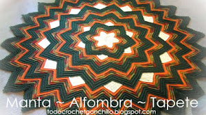 Cómo tejer una manta o alfombra con forma de estrella zig zag / Tutoriales y patrones