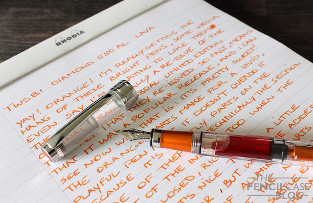 TWSBI Diamond 580Al Lava orange fountain pen review