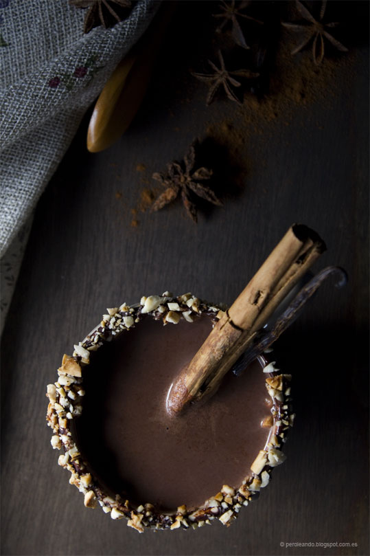 Chocolate Caliente Con Vino Tinto
