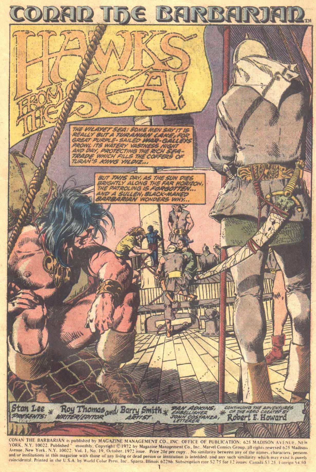 Read online Conan the Barbarian (1970) comic -  Issue #19 - 2