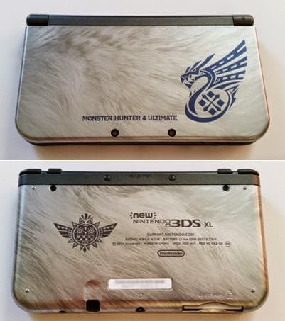 Nintendo New 3DS XL - Monster Hunter Ultimate 4 - front and back