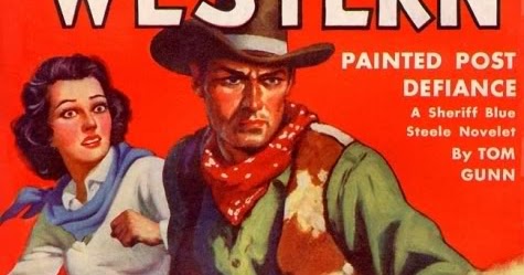 Cowboy and Western Pulp Magazine Cover Art - 24 Trading Cards