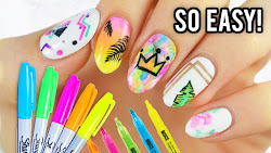 sharpie nail easy designs using markers basic grab super sharpies amazingnailart diy