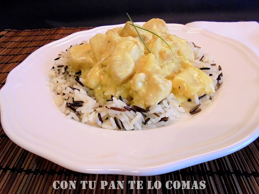 Pollo al curry con piña