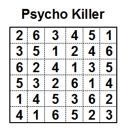 Psycho Killer: WPC Style Logical Puzzles #P1 Solution