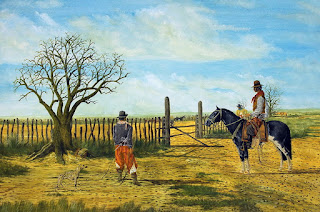 pinturas-de-caballos-con-reflejos-de-campos cuadros-caballos-paisajes