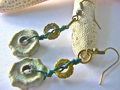 Green Ceramic Earrings