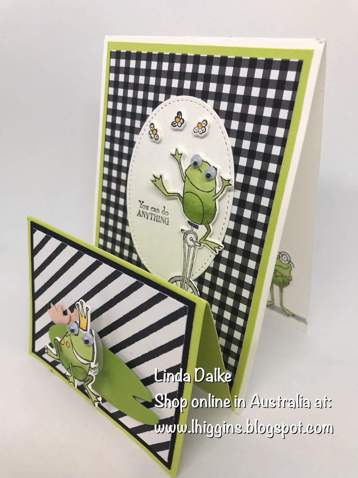 Linda Dalke Video Tutorial Frog Double Easel Card