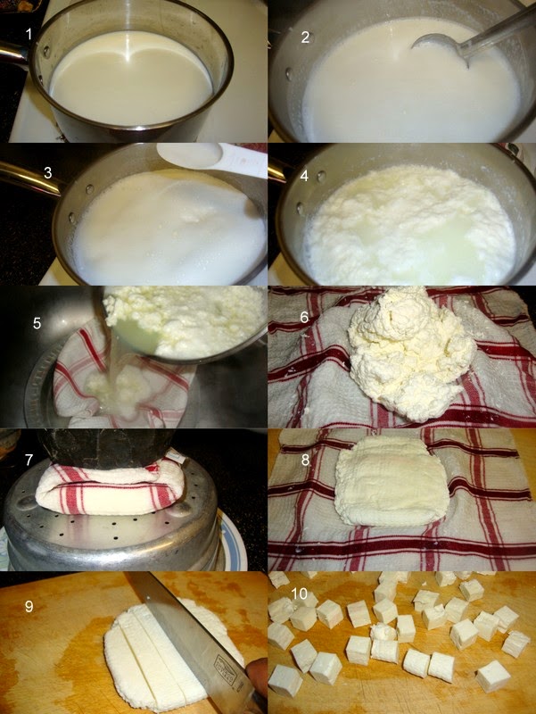 images for How to make Paneer (Cottage Cheese) / Homemade Paneer Recipe 