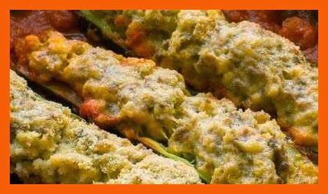 zucchine con ripieno di magro