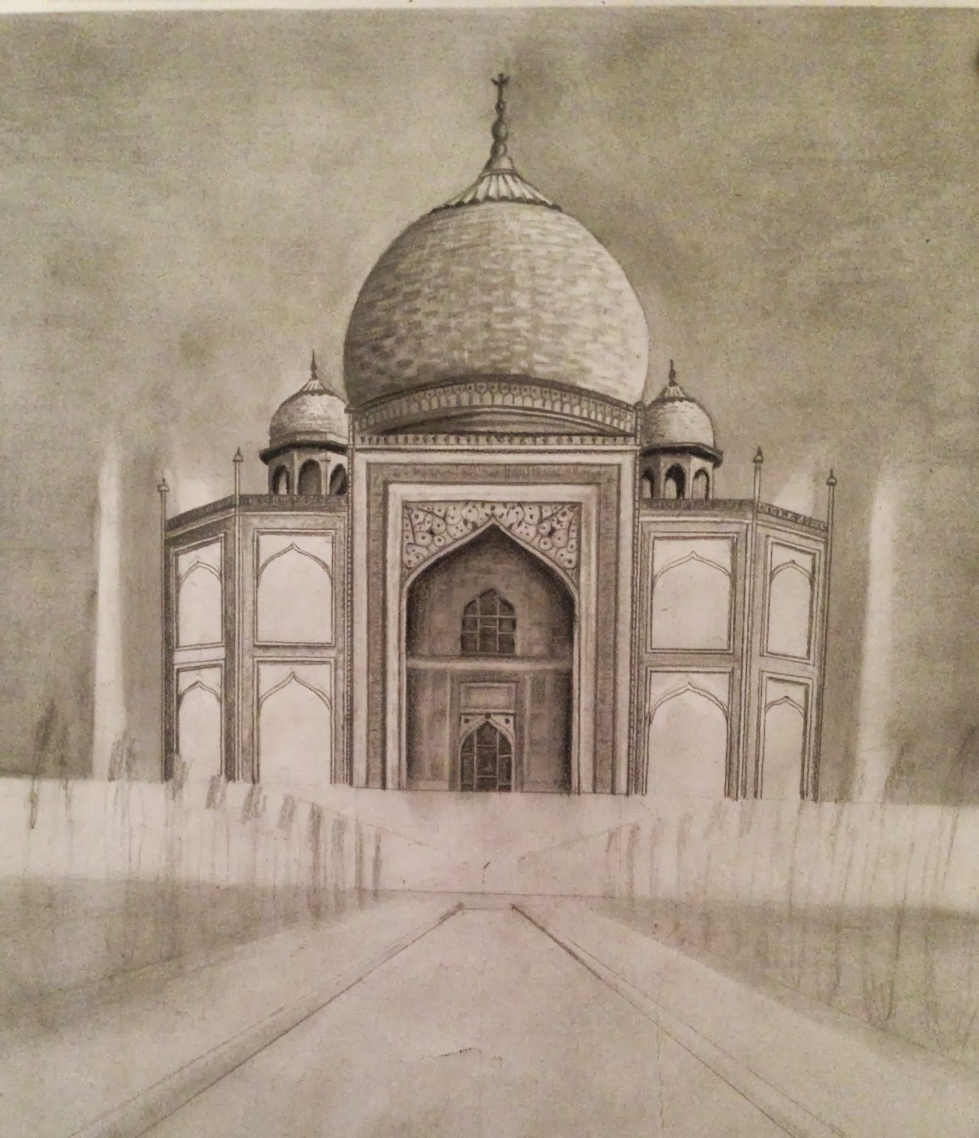 Taj Mahal pencil drawing Dreams of an Architect
