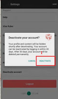 how to delete vine app account