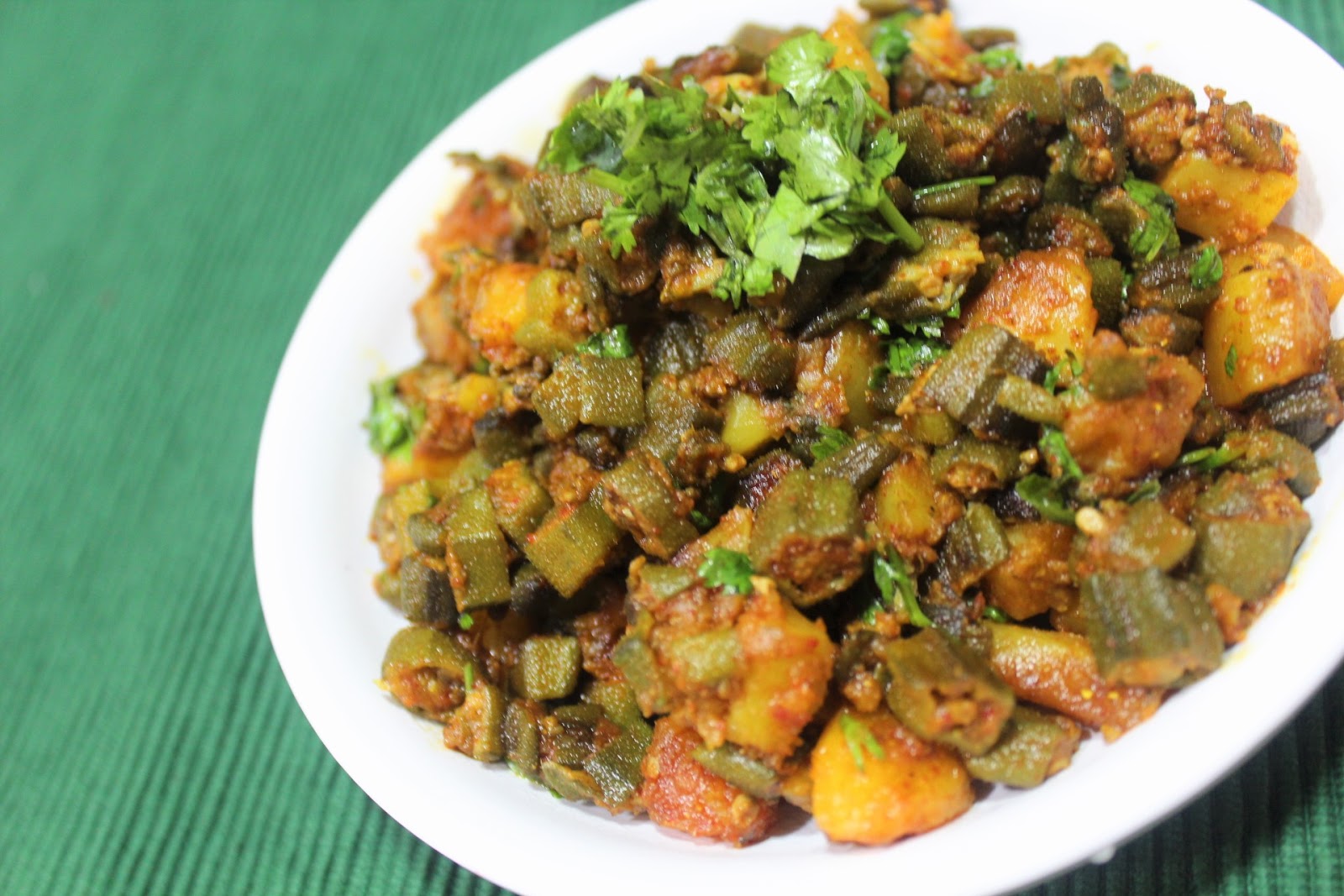 Bhinda Bataka Nu Shaak Gujarati Shaak Recipe Gujarati Rasoi