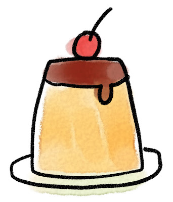 プリンのイラスト（お菓子）