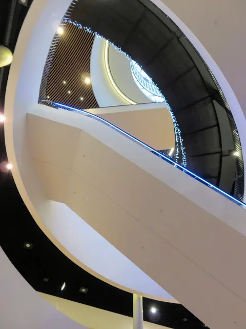 Escalators inside the Birmingham Public Library in England