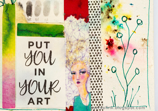 Layers of ink - Tape It Up journal page by Anna-Karin Evaldsson