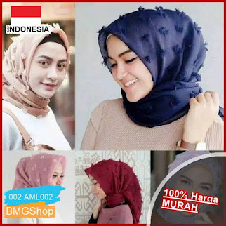 AML002 Jilbab Segiempat Linen Rubiah Polos BMGShop