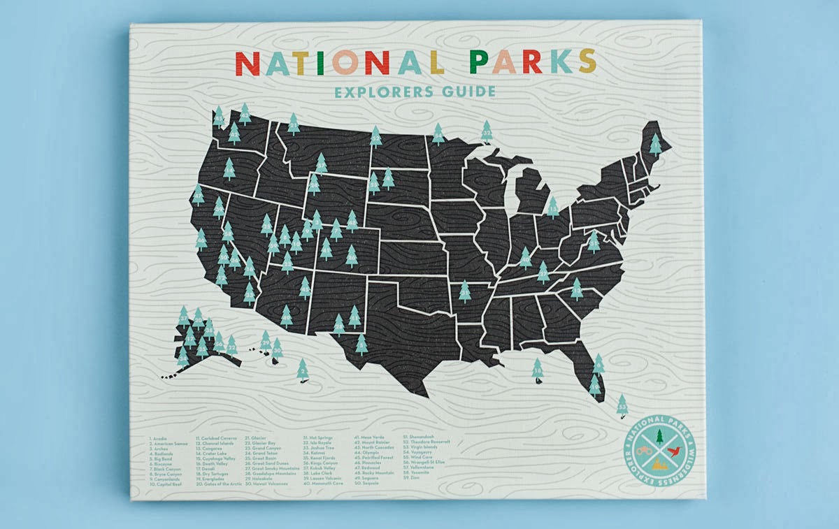 Mad For Mid Century National Parks Map For Travel Themed Nursery