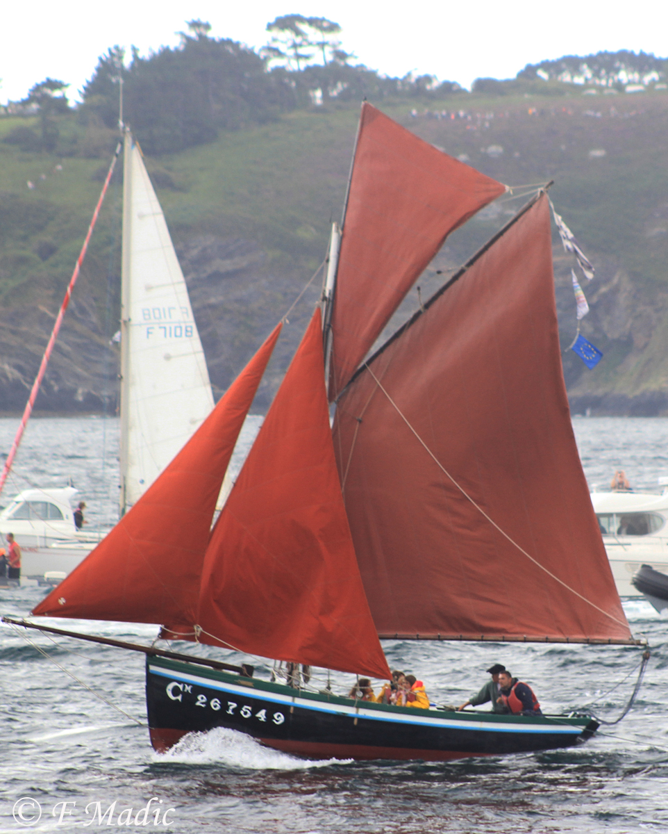 Voilier à un mât (voile aurique ou carrée) L