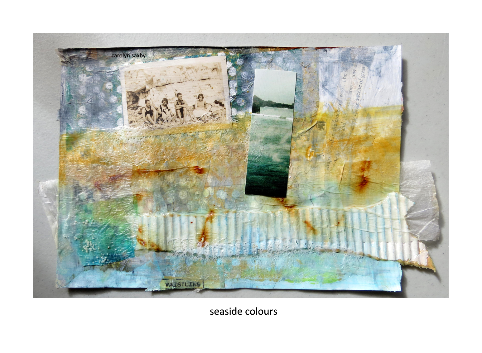 CAROLYN SAXBY MIXED MEDIA TEXTILE ART Surface Treatment week 6