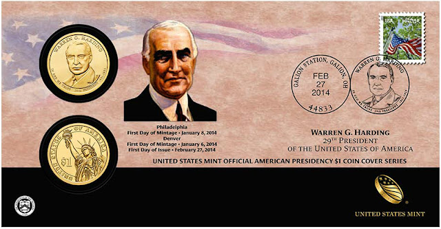 President Warren G. Harding 2014 One Dollar Coin Cover