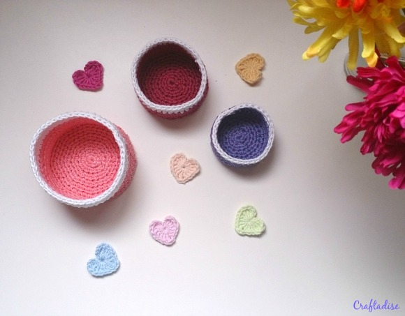 Free crochet pattern: Nesting bowls