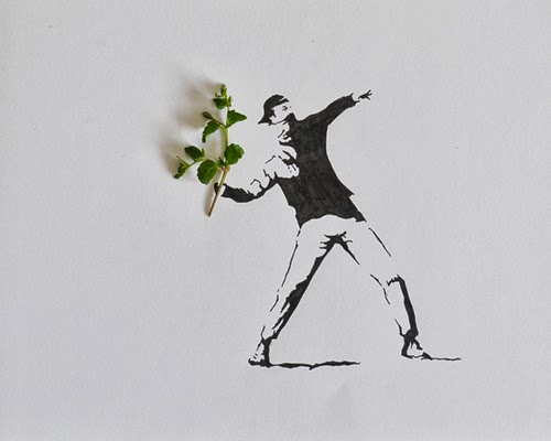 05-One-of-the-Tangs-Favourite-Artists-Banksy-Freelance-Illustrator-Tang-Chiew-Ling-Art-with-Leaves-www-designstack-co