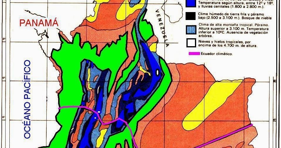 fauna y flora de las regiones de colombia mapa climatico de Colombia