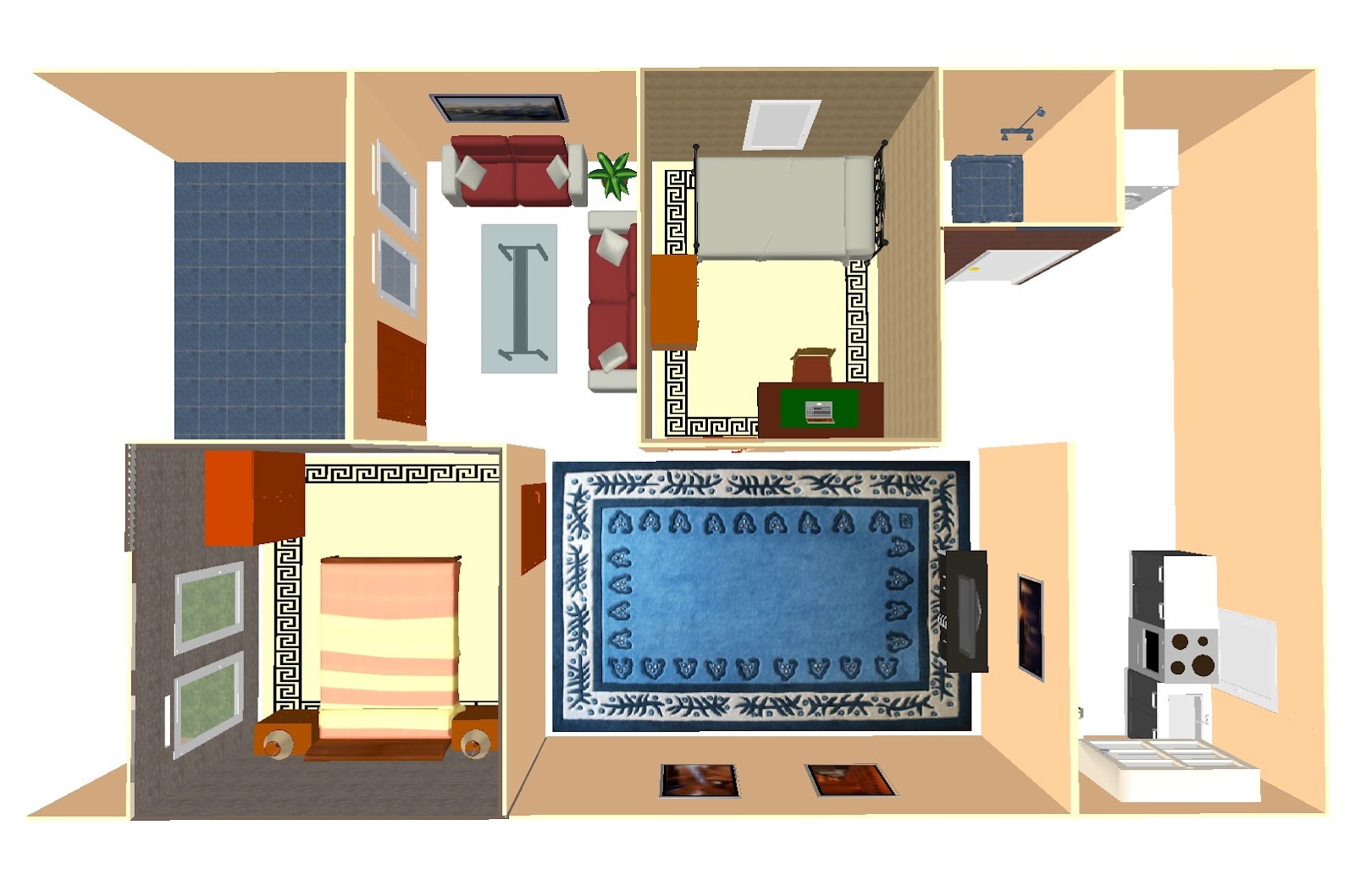 Gambar Gambar Denah Rumah Tampak Atas Perencanaan Bangunan Belajar