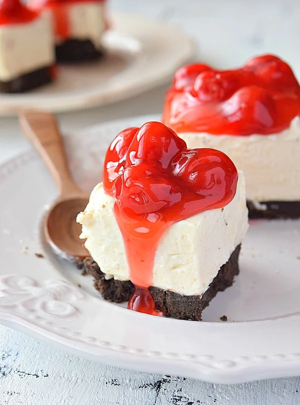 Wonderful No Bake Cherry Cheesecake Bars(topped with Cherry Pie Filling)